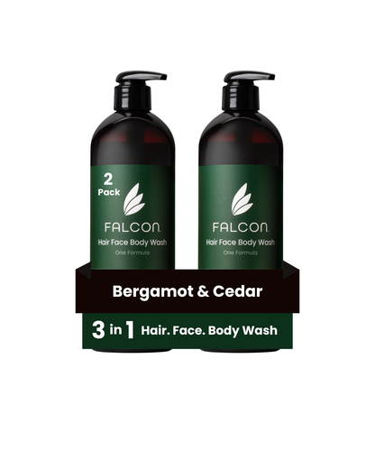 Bergamot &amp; Cedar Hair Face Body Wash Bundle2-Pack