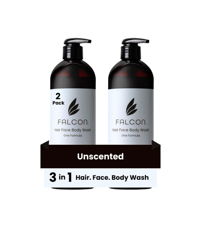 Unscented Hair Face Body Wash Bundle 2-Pack