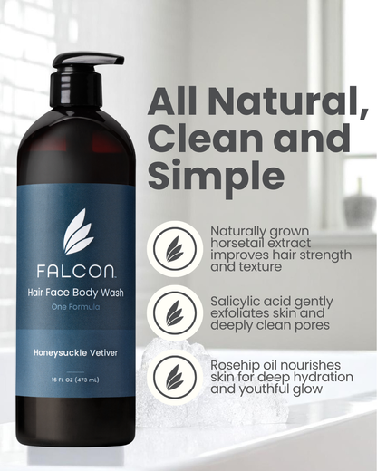 Honeysuckle Vetiver Hair Face Body Wash